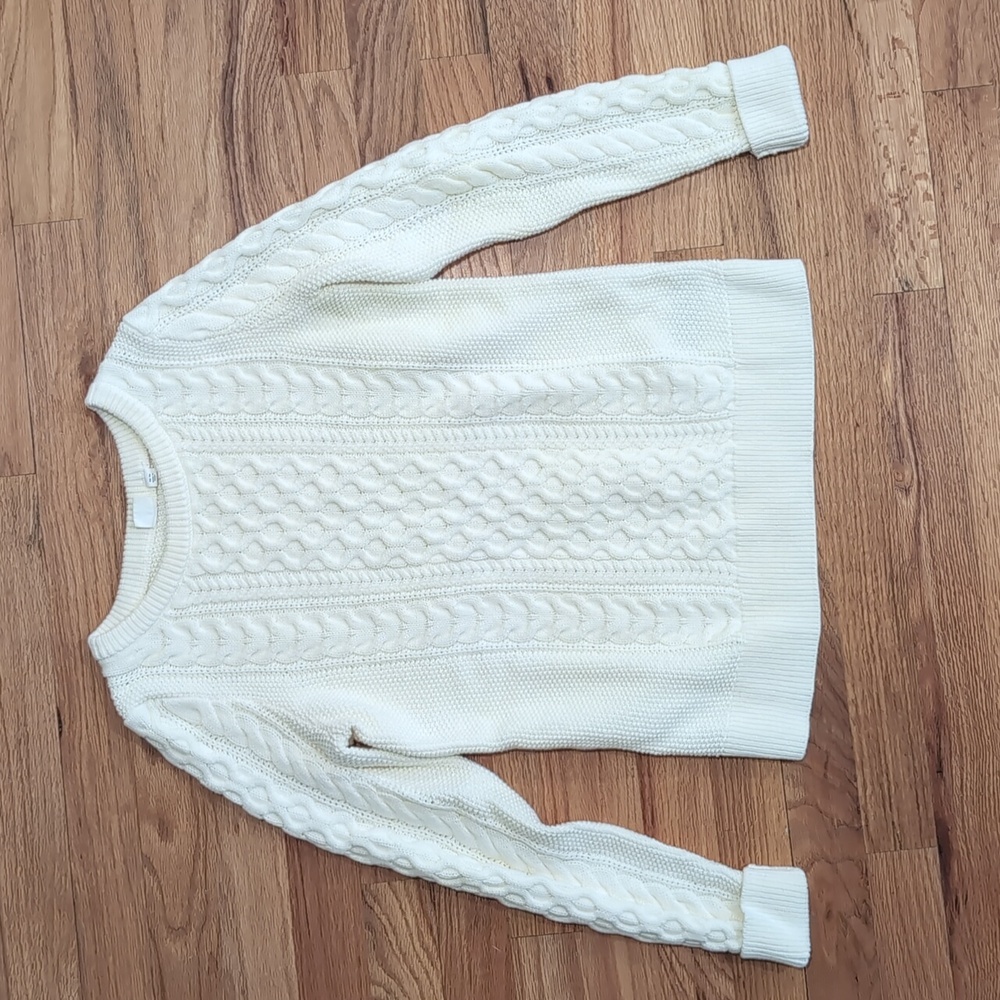 Rory Gilmore GAP White Cable Knit Sweater Size XS